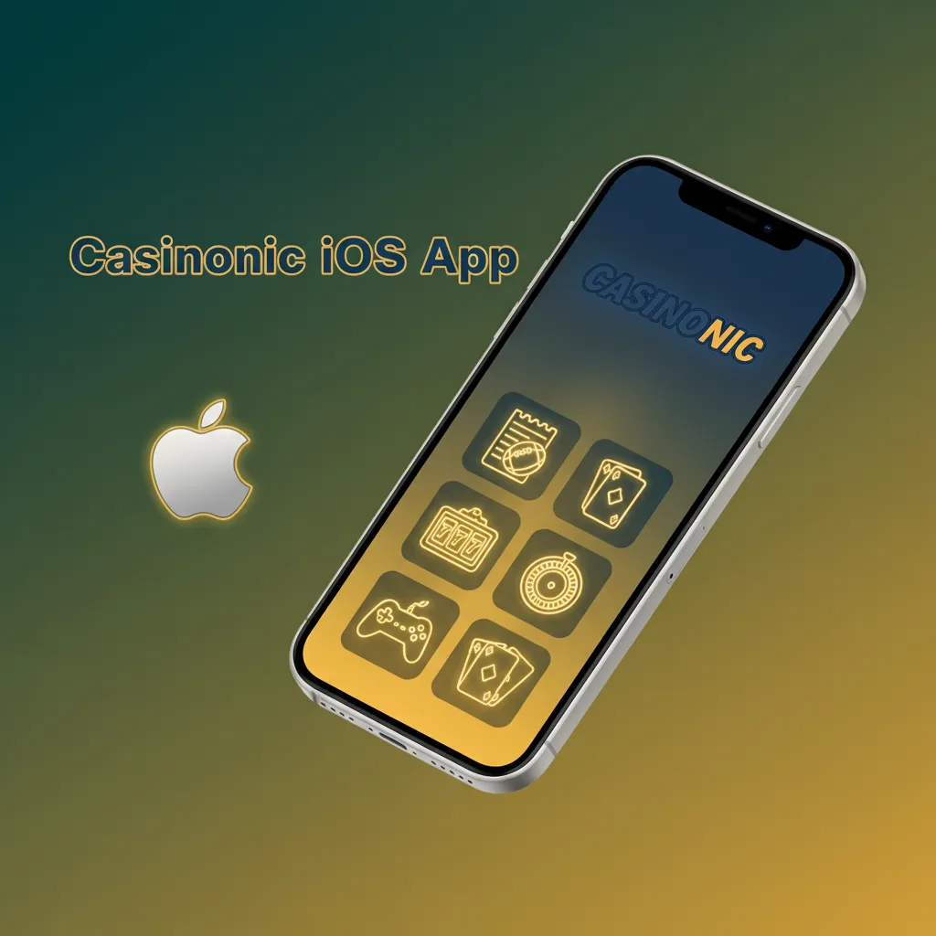 Casinonic iOS app displayed on iPhone and iPad, showcasing sports betting, slots, live casino, and payment options.