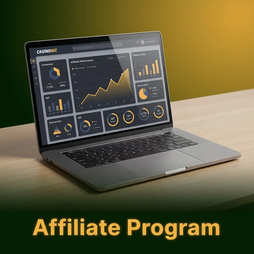 Partners earn 25-45% revenue share for referring new players, with monthly payments and real-time tracking dashboard.