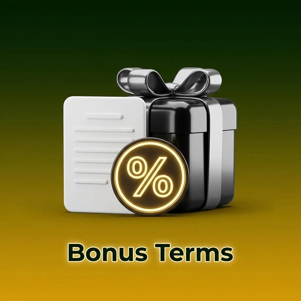 Bonus Terms document outlining wagering requirements, validity periods, withdrawal rules, and compliance conditions.