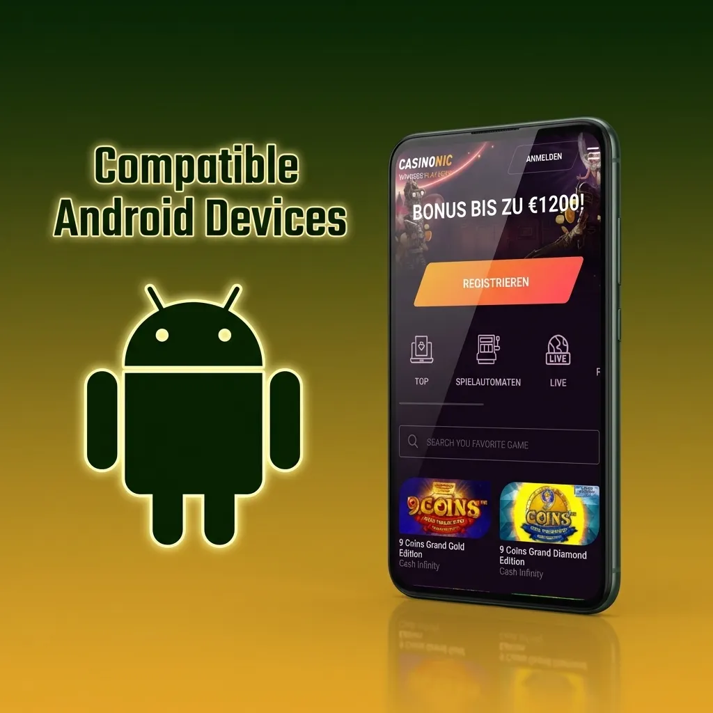 List of compatible Android smartphones including Samsung Galaxy, Google Pixel, Xiaomi, OnePlus, and other popular models